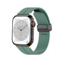 Correa Para Apple Watch Broche Magnético 42-44-45-49mm Gold Verde Pino