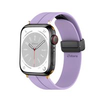 Correa Para Apple Watch Broche Magnético 42-44-45-49mm Gold Lila