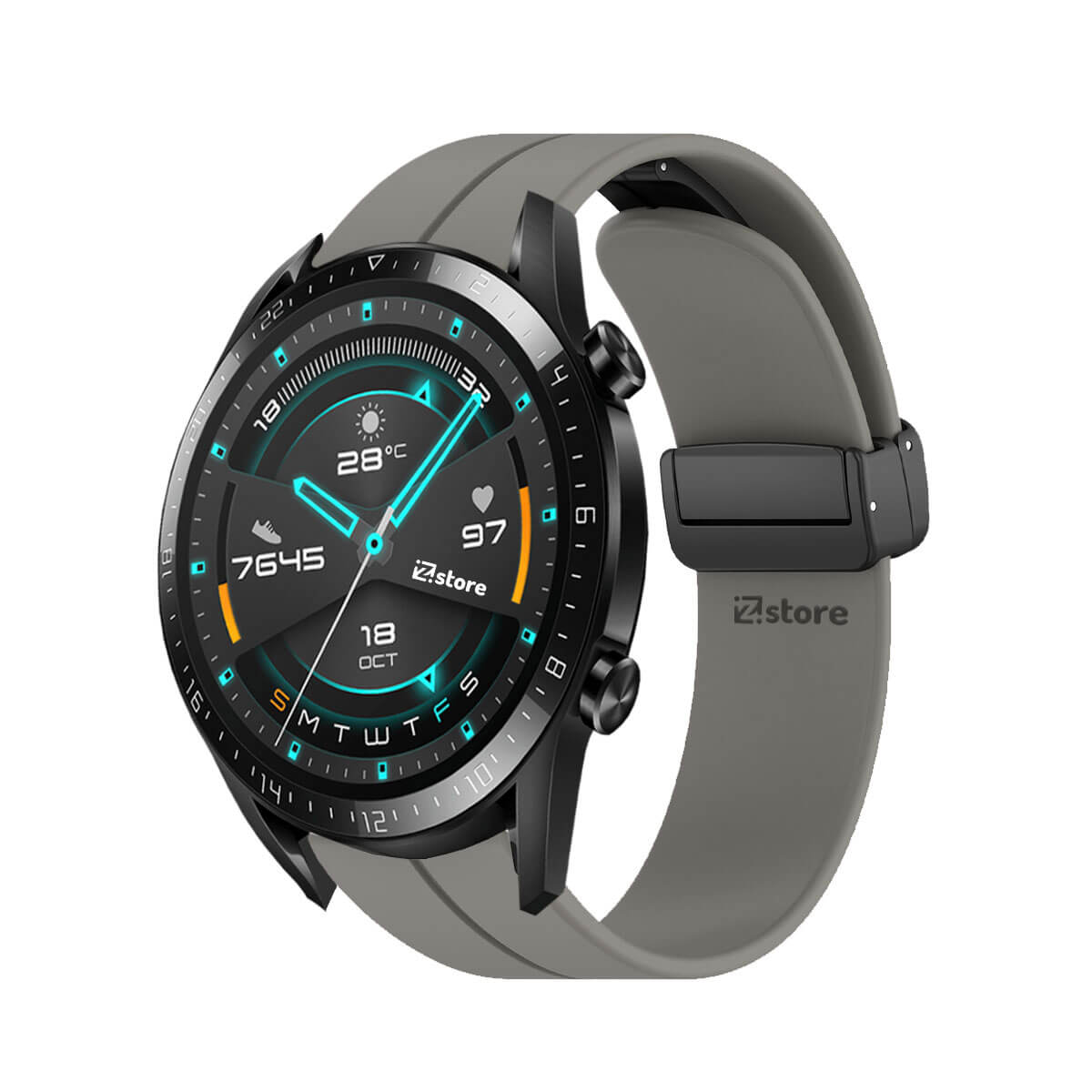 Correa Para Huawei Watch GT2 Broche Magnético 46mm Gris Oscuro