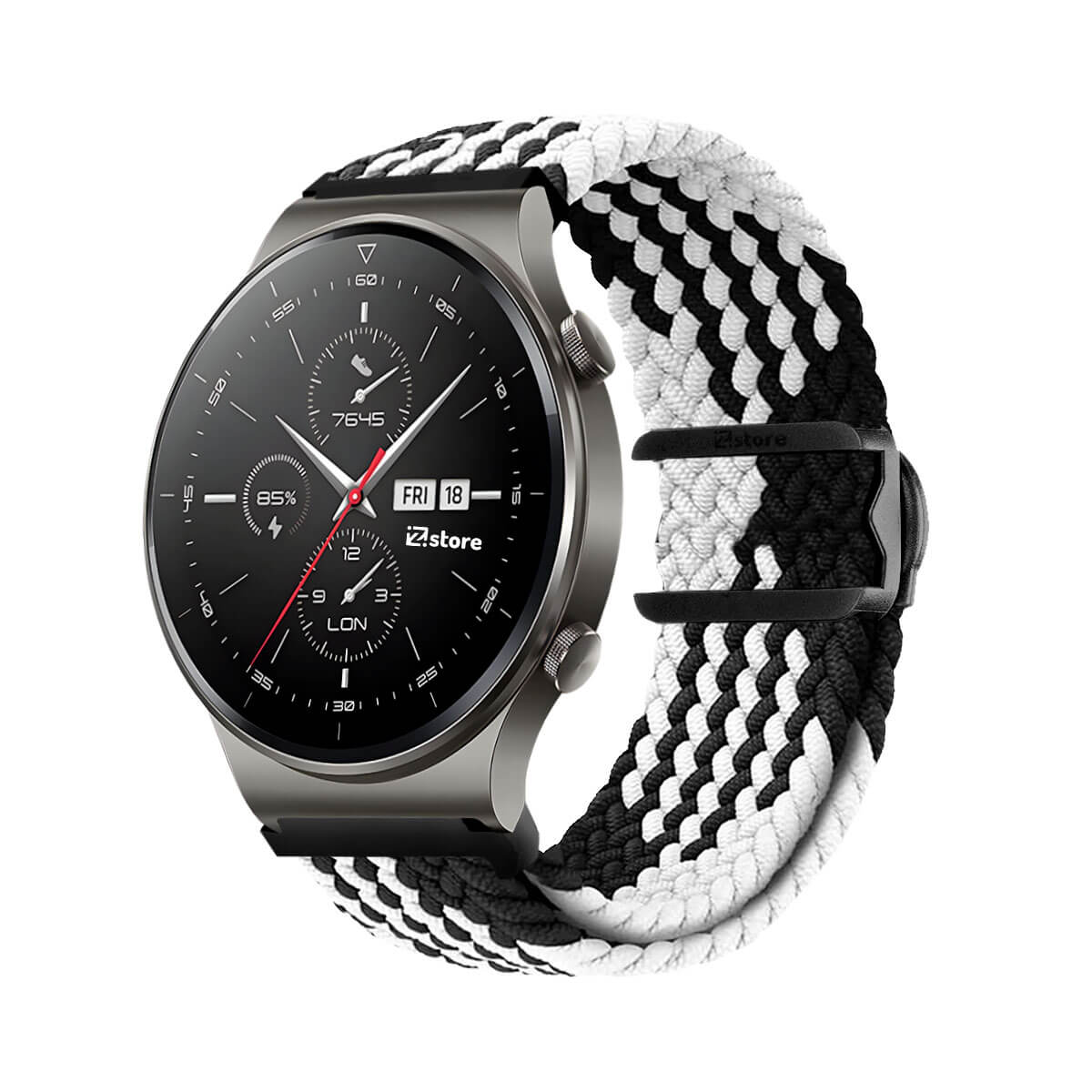 Correa de Nylon Para Huawei Watch GT2 Pro Negro Bicolor
