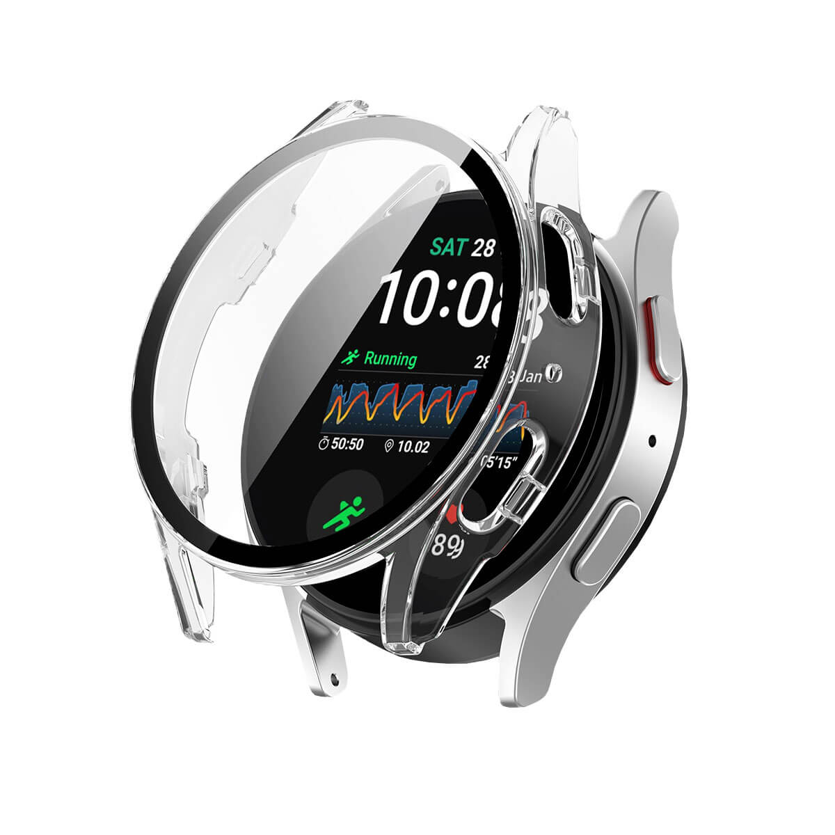 Case con Protector Samsung Galaxy Watch 7 40mm Transparente