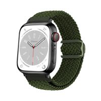 Correas de Nylon Para Apple Watch 38-40-41mm Black Verde Militar