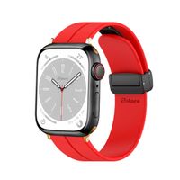 Correa Para Apple Watch Broche Magnético 42-44-45-49mm Gold Rojo