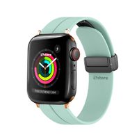 Correa Para Apple Watch Broche Magnético 38-40-41mm Gold Verde Agua