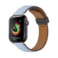 Correa De Cuero Para Apple Watch 38-40-41mm Gold Rose Celeste