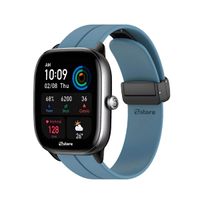 Correa Para Amazfit GTS4 Mini Broche Magnético Azul Acero