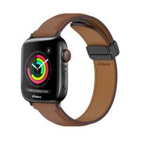 Correa De Cuero Para Apple Watch 38-40-41mm Black Marron