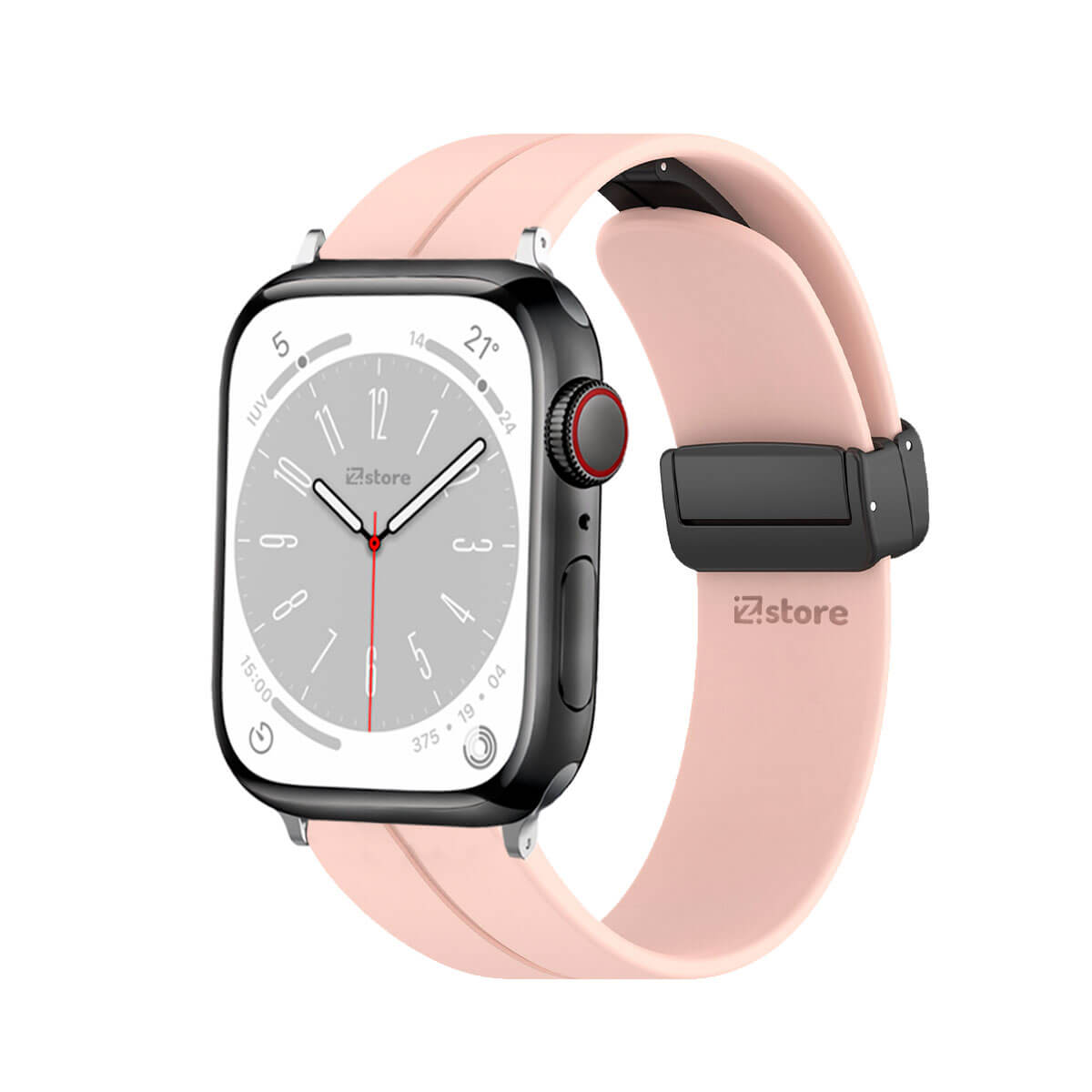Correa Para Apple Watch Broche Magnético 42-44-45-49mm Silver Rosa