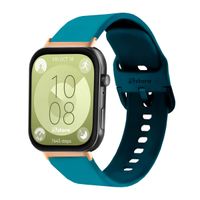 Correa Silicona Para Huawei Watch Fit 3 Hebilla Gold Rose Azul Turquesa