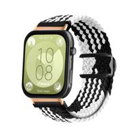 Correa de Nylon Para Huawei Watch Fit 3 Black Negro Bicolor