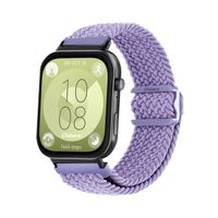 Correa de Nylon Para Huawei Watch Fit 3 Black Lila