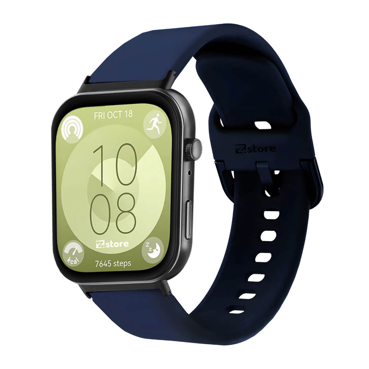 Correa Silicona Para Huawei Watch Fit 3 Hebilla Black Azul Oscuro