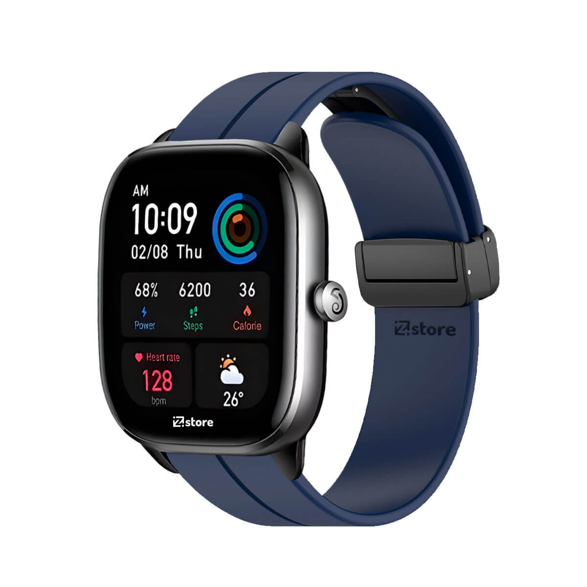 Correa Para Amazfit GTS4 Mini Broche Magnético Azul Oscuro