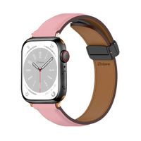 Correa De Cuero Para Apple Watch 42-44-45-49mm Gold Rose Rosado