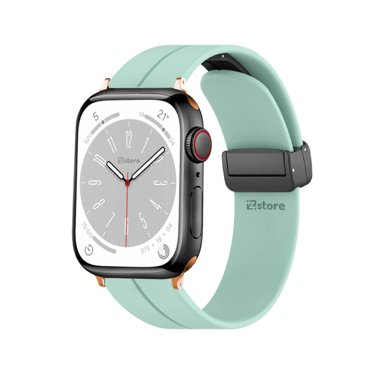Correa Para Apple Watch Broche Magnético 42-44-45-49mm Gold Rose Verde Agua