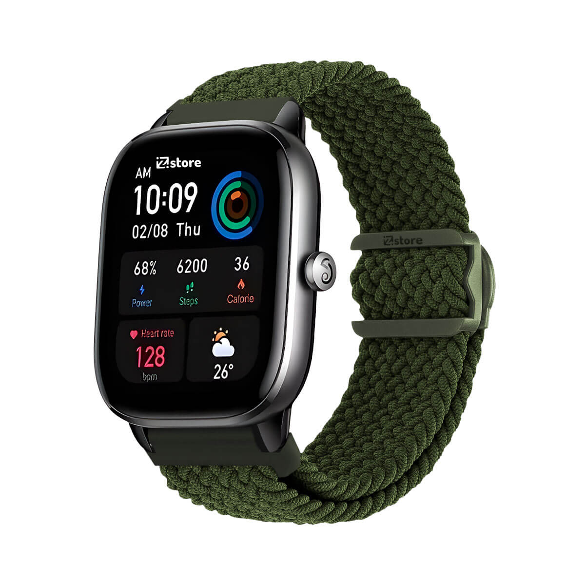 Correa de Nylon Amazfit GTS4 Mini Verde Militar