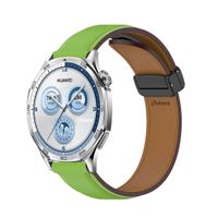 Correa de Cuero Para Huawei Watch GT5/GT5 Pro Broche Magnético 46mm Verde