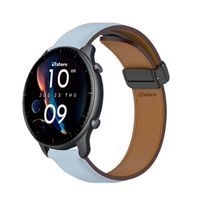 Correa de Cuero Para Amazfit GTR2 Magnético Celeste