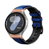 Correa de Cuero Para Samsung Galaxy Watch 7 Gold Rose Azul