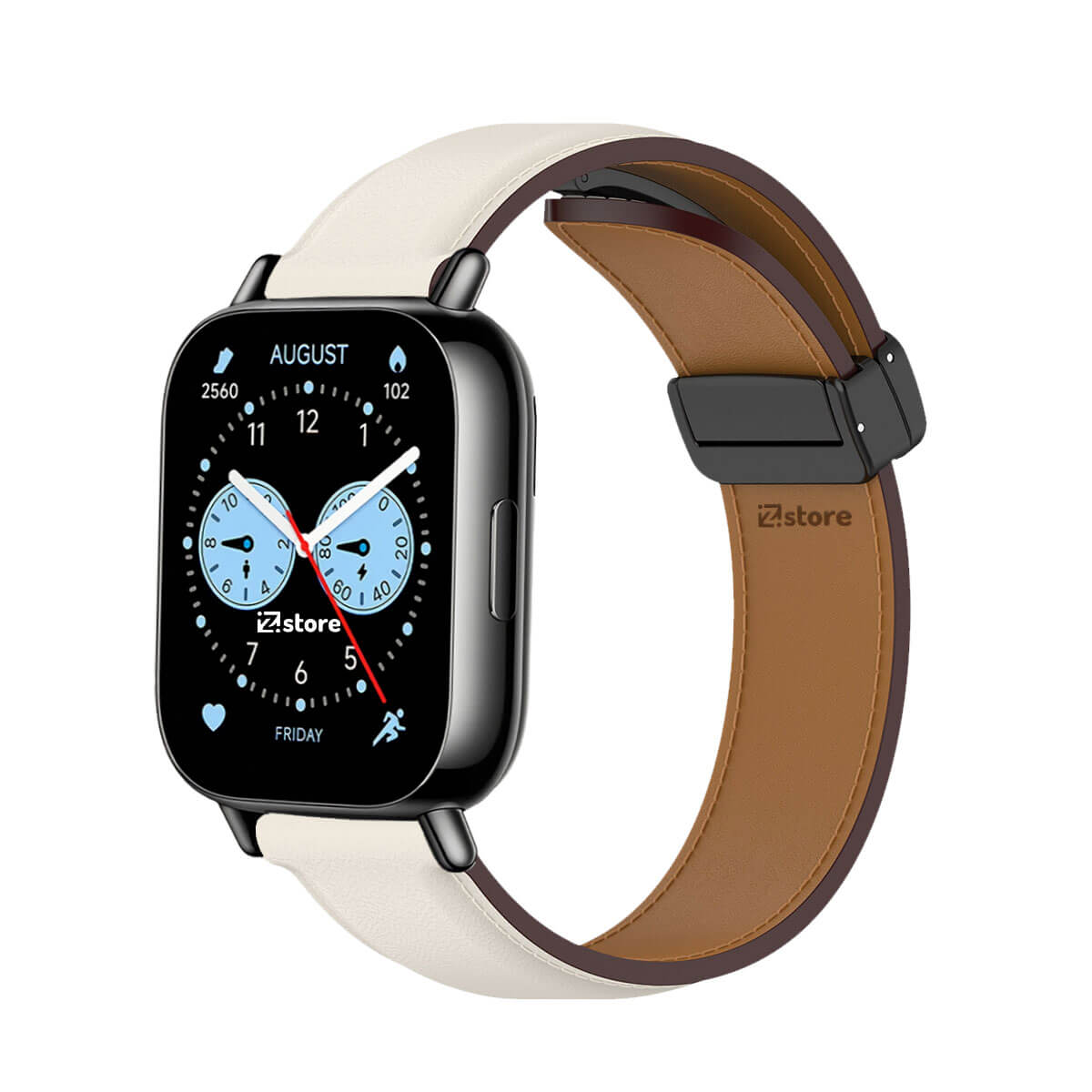 Correa de Cuero Para Redmi Watch 5 Lite Magnético Crema