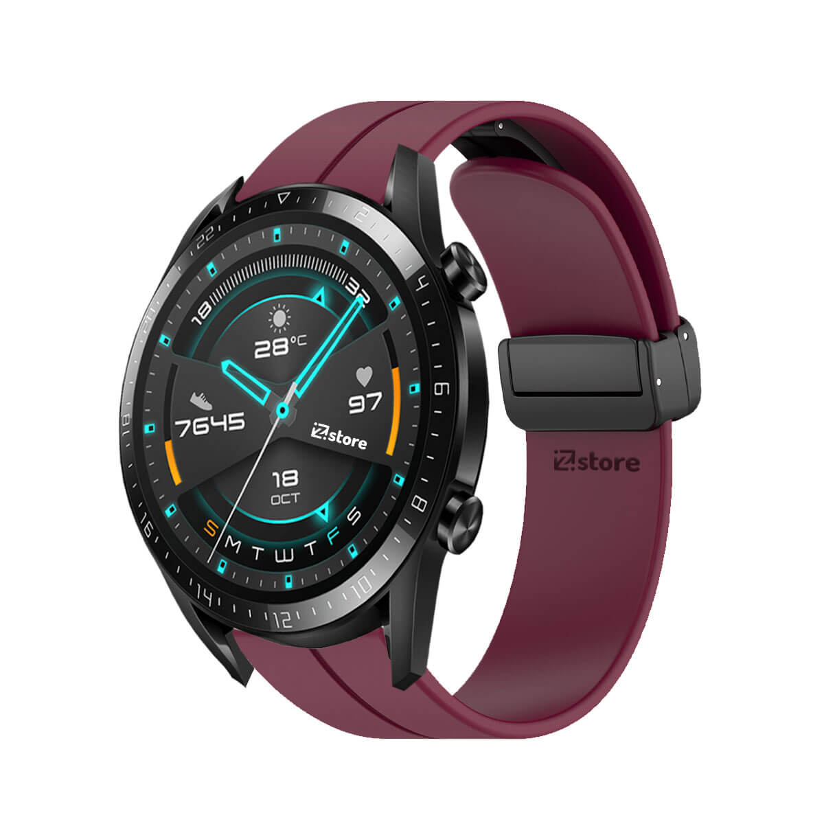 Correa Para Huawei Watch GT2 Broche Magnético 46mm Vino