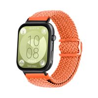 Correa de Nylon Para Huawei Watch Fit 3 Black Naranja
