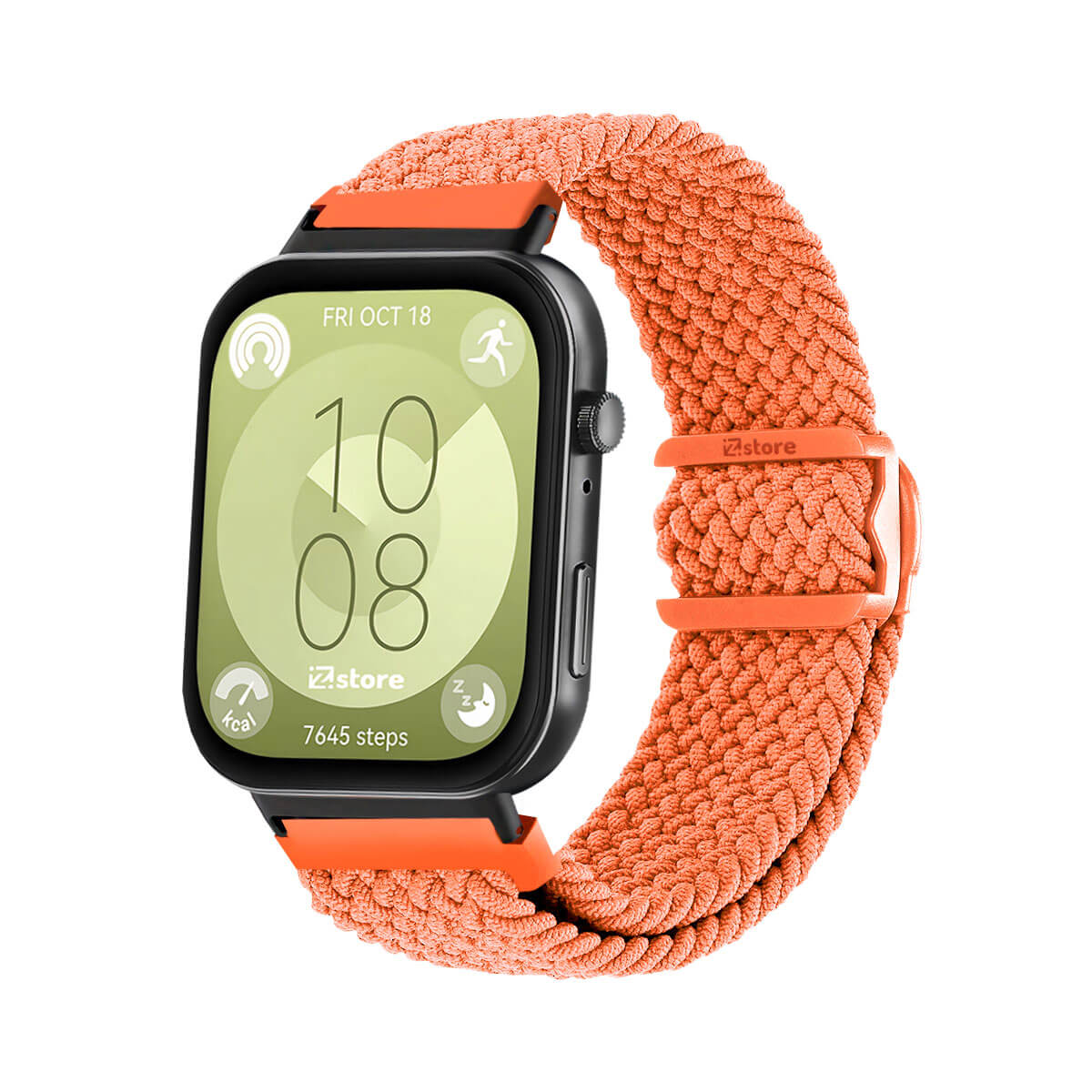 Correa de Nylon Para Huawei Watch Fit 3 Black Naranja