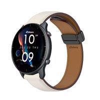 Correa de Cuero Para Amazfit GTR2 Magnético Crema