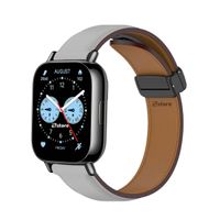 Correa de Cuero Para Redmi Watch 5 Lite Magnético Gris