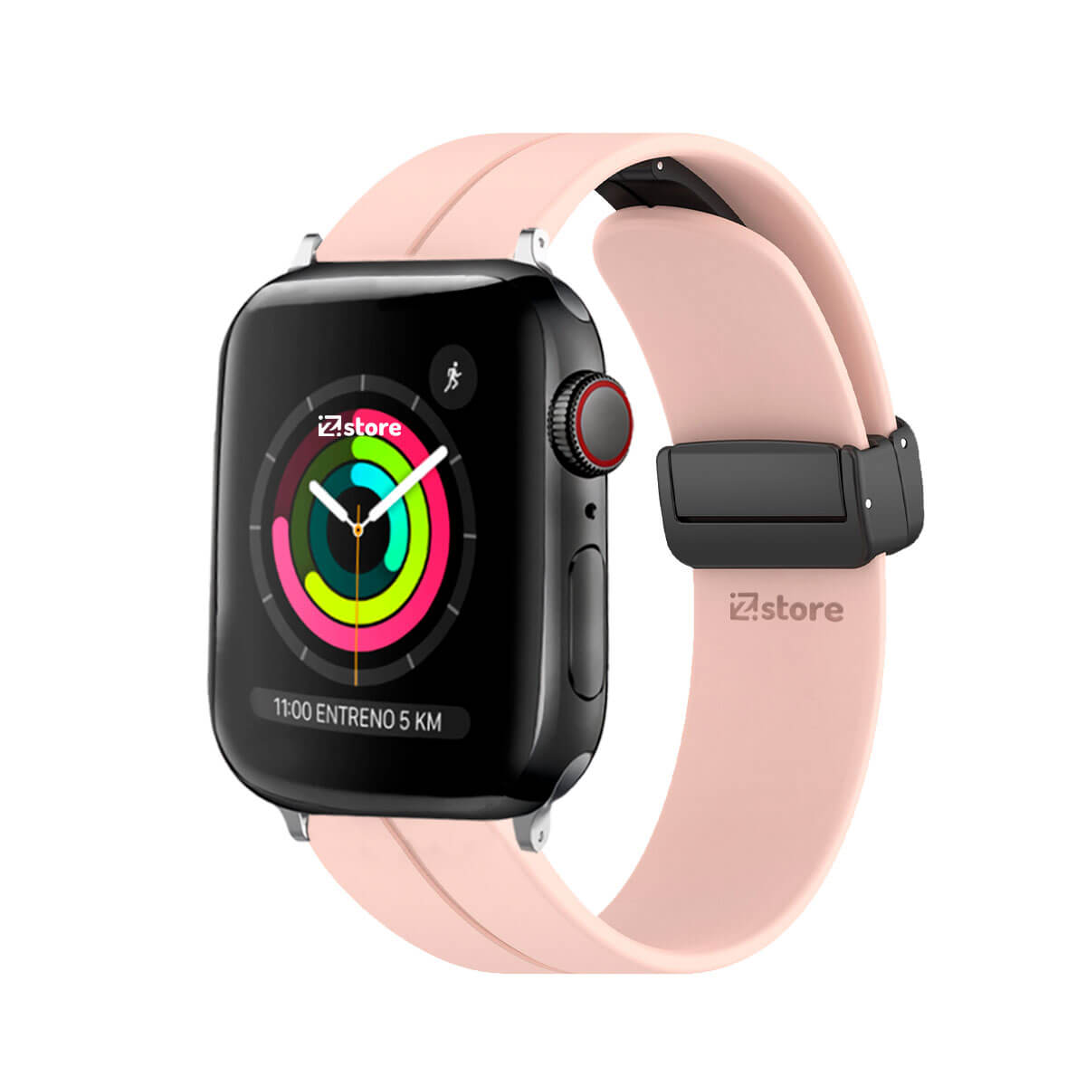 Correa Para Apple Watch Broche Magnético 38-40-41mm Silver Rosa