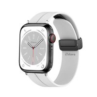 Correa Para Apple Watch Broche Magnético 42-44-45-49mm Silver Blanco