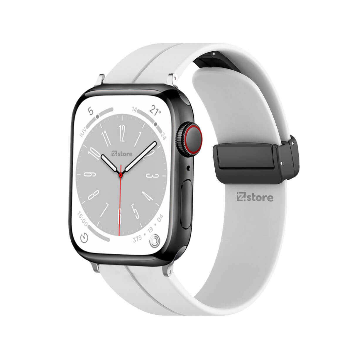 Correa Para Apple Watch Broche Magnético 42-44-45-49mm Silver Blanco