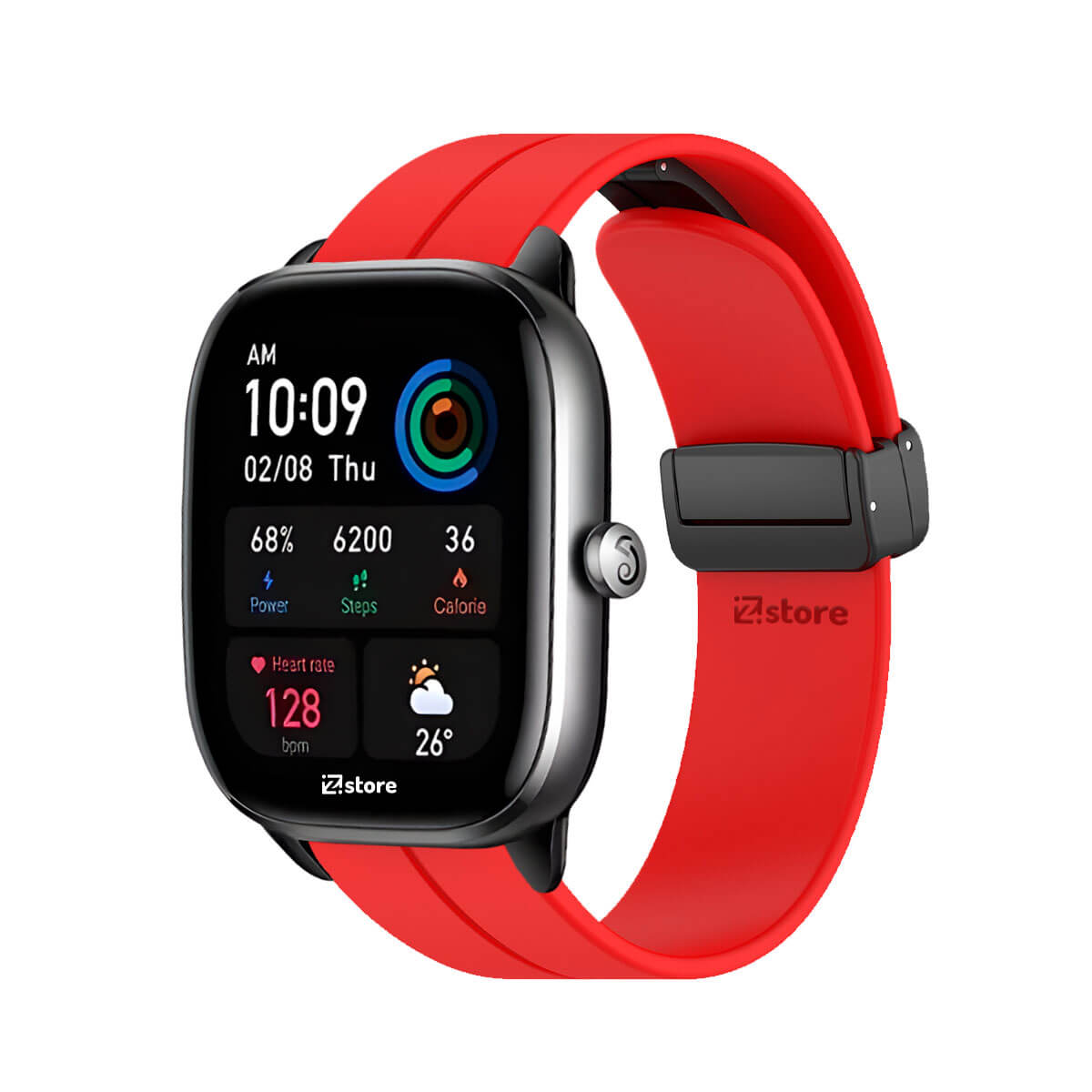 Correa Para Amazfit GTS4 Mini Broche Magnético Rojo
