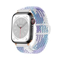 Correas de Nylon Para Apple Watch 38-40-41mm Gold Rose Lila Bicolor