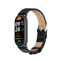 Correa de Cuero Para Xiaomi Mi Band 9 Negro