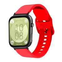 Correa Silicona Para Huawei Watch Fit 3 Hebilla Black Rojo