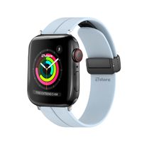 Correa Para Apple Watch Broche Magnético 38-40-41mm Silver Celeste Cielo