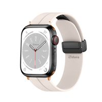 Correa Para Apple Watch Broche Magnético 42-44-45-49mm Gold Rose Crema