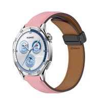 Correa de Cuero Para Huawei Watch GT5/GT5 Pro Broche Magnético 46mm Rosado