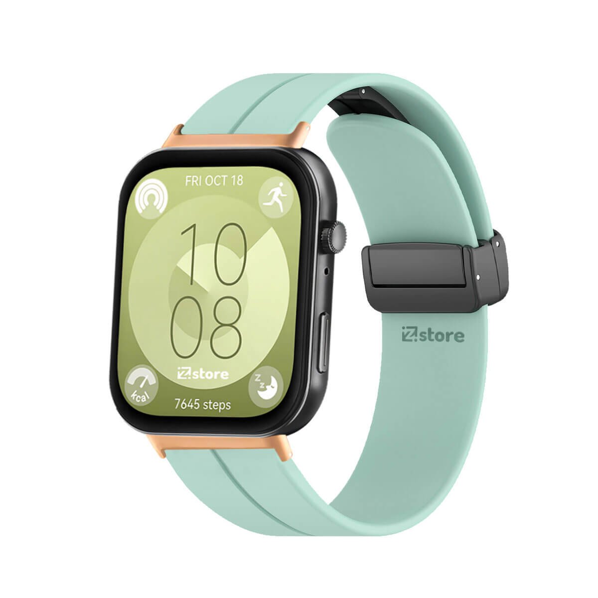 Correa Para Huawei Watch Fit 3 Broche Magnetico Gold Rose Verde Agua