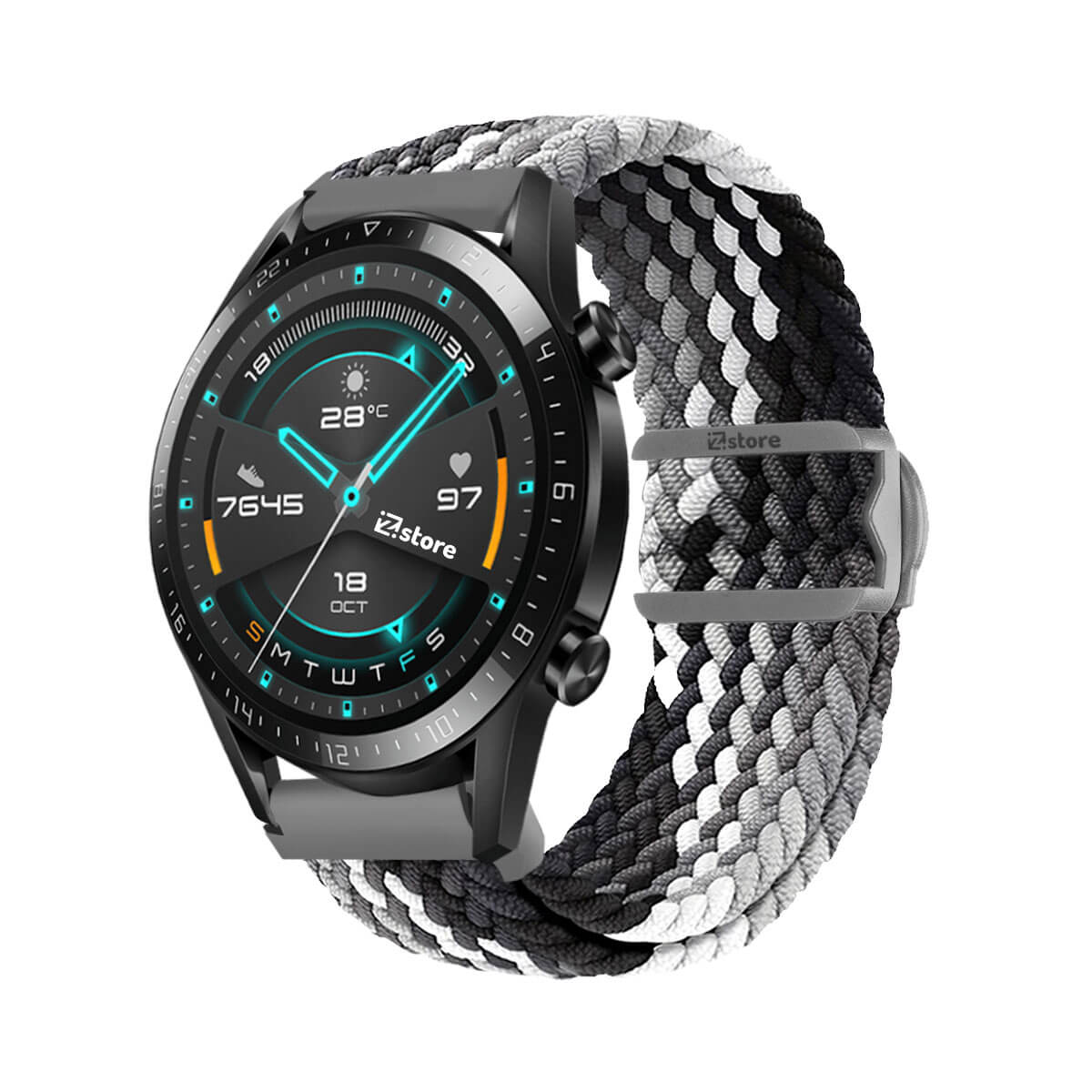 Correa de Nylon Para Huawei Watch GT2 42mm Gris Tricolor