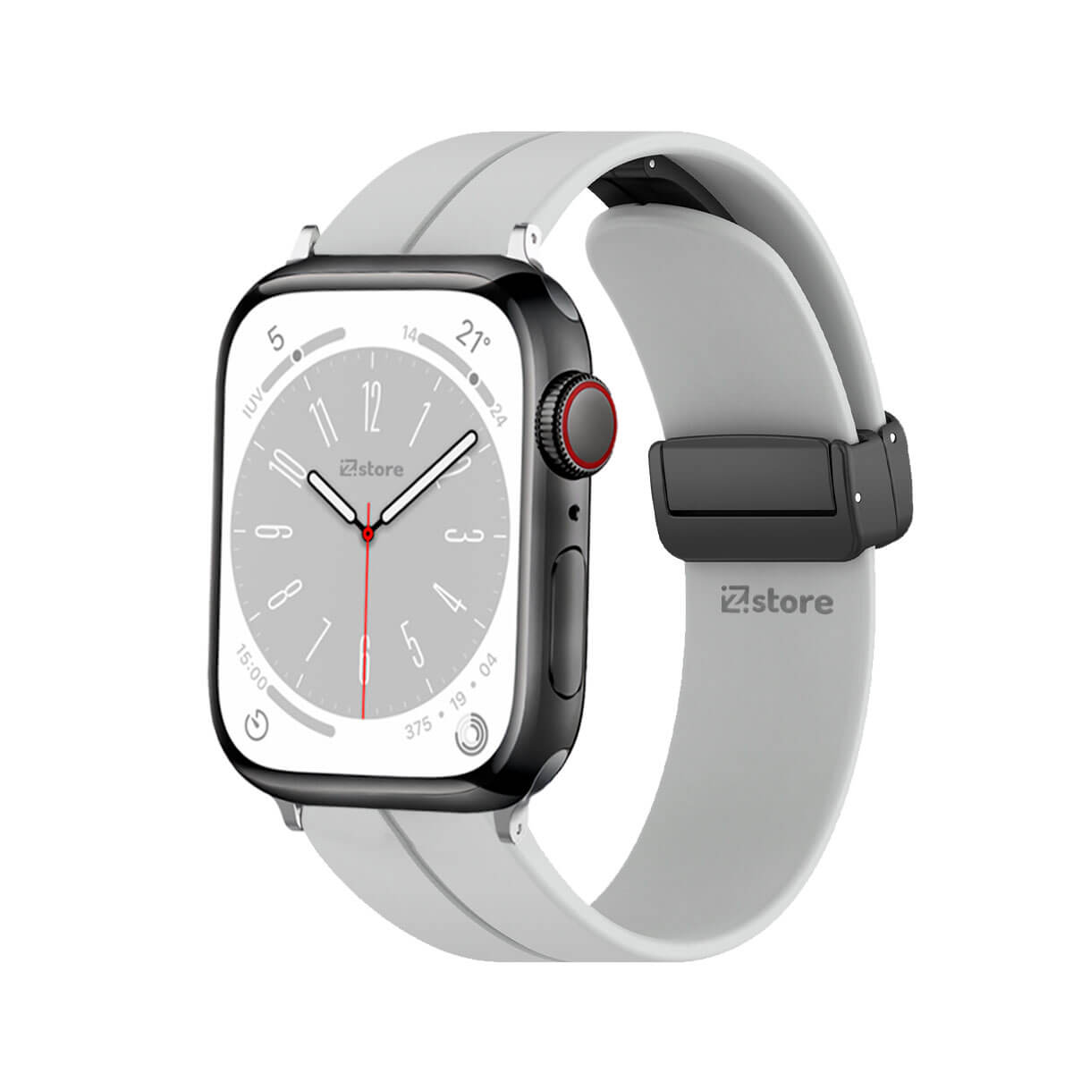 Correa Para Apple Watch Broche Magnético 42-44-45-49mm Silver Gris