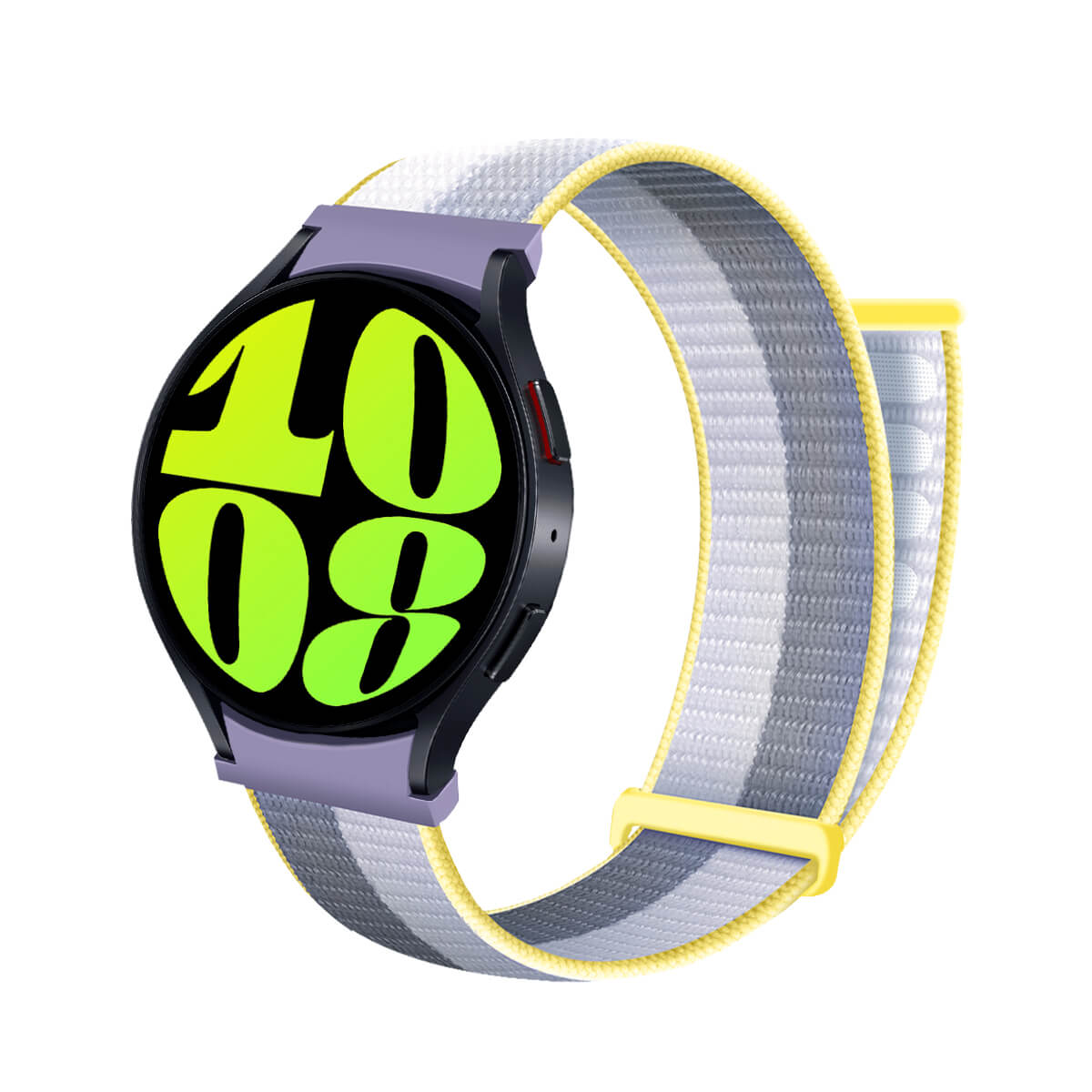Correa de Nylon Para Samsung Galaxy Watch 7 Lila Tricolor