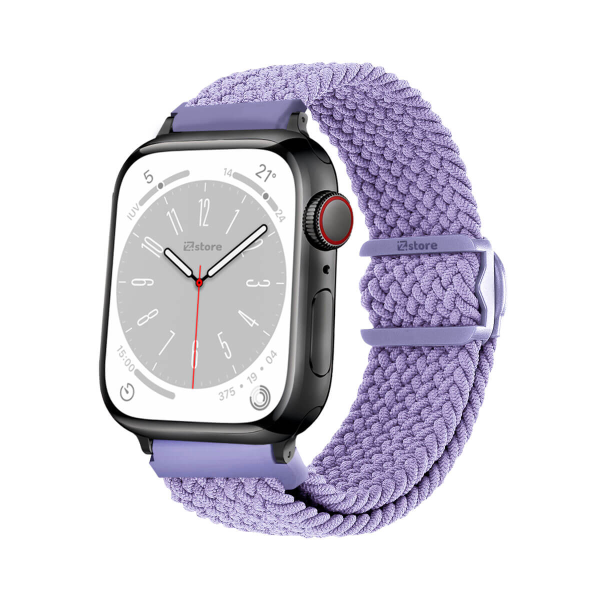 Correas de Nylon Para Apple Watch 38-40-41mm Black Lila