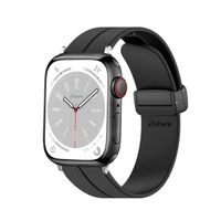 Correa Para Apple Watch Broche Magnético 42-44-45-49mm Silver Negro