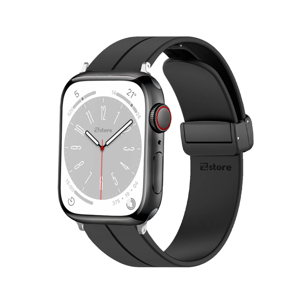 Correa Para Apple Watch Broche Magnético 42-44-45-49mm Silver Negro
