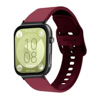 Correa Silicona Para Huawei Watch Fit 3 Hebilla Black Vino Rojo
