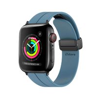 Correa Para Apple Watch Broche Magnético 38-40-41mm Black Azul Acero