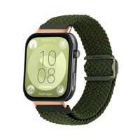 Correa de Nylon Para Huawei Watch Fit 3 Gold Rose Verde Militar