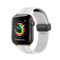 Correa Para Apple Watch Broche Magnético 38-40-41mm Gold Blanco
